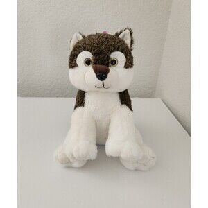 Bear Factory Stuffed Animal Husky Brown White Plush 13" Signature Collection NOS
